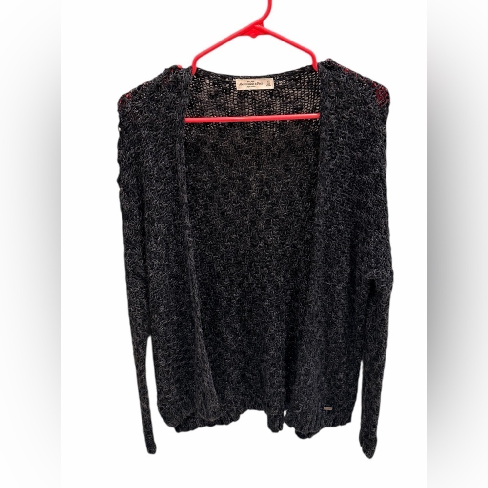 Abercrombie & Fitch Cardigan Blue Sweater Open Front Long Sleeve Size XS